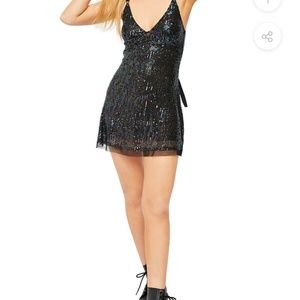 Black sequins Free People dress.